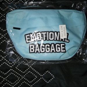 Teal Emotional Baggage Fanny pack